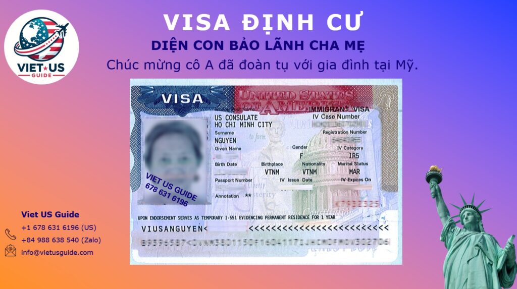 U.S. family reunification visa, assisted by Viet US Guide, with the iconic Statue of Liberty symbolizing freedom and new beginnings in the background.